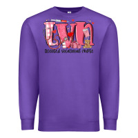 Purple lvn licensed vocational nurse valentine's day Premium Sweatshirt - MaliasSmallBusiness