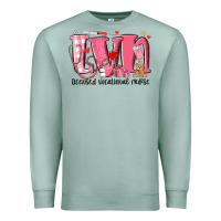 Seafoam lvn licensed vocational nurse valentine's day Premium Sweatshirt - MaliasSmallBusiness