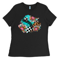 Black race sunflower patches Ladies Tee - AdoDesignShop