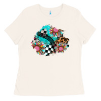 Bone race sunflower patches Ladies Tee - AdoDesignShop