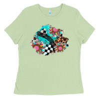 Matcha race sunflower patches Ladies Tee - AdoDesignShop