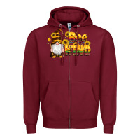 Burgundy western bee kind gnomes bee honey sunflowers leopard serape Zipper Hoodie - Artiststas