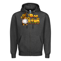 Charcoal Heather western bee kind gnomes bee honey sunflowers leopard serape Zipper Hoodie - Artiststas