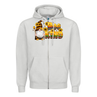Dove Grey western bee kind gnomes bee honey sunflowers leopard serape Zipper Hoodie - Artiststas