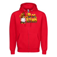 Red western bee kind gnomes bee honey sunflowers leopard serape Zipper Hoodie - Artiststas
