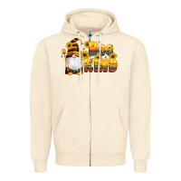 Sandshell western bee kind gnomes bee honey sunflowers leopard serape Zipper Hoodie - Artiststas
