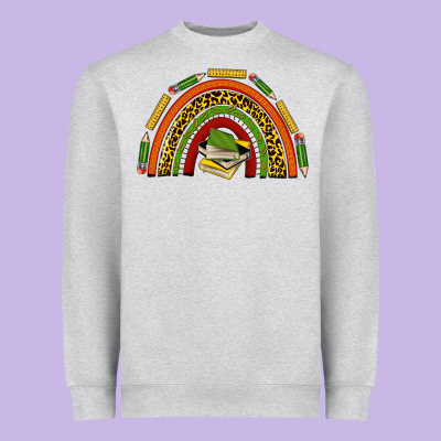 Black History Teacher Rainbow Heavyweight Sweatshirt Designed By Texasbilliewilder