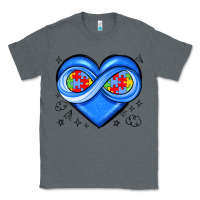 Charcoal Heather infinity heart autism awareness Classic Tee - JahusDesignShop