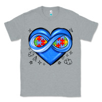 Heather Grey infinity heart autism awareness Classic Tee - JahusDesignShop