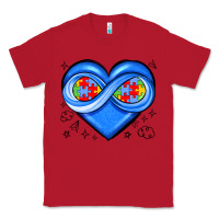 Red infinity heart autism awareness Classic Tee - JahusDesignShop