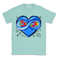 Seafoam infinity heart autism awareness Classic Tee - JahusDesignShop