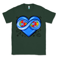 Sports Green infinity heart autism awareness Classic Tee - JahusDesignShop