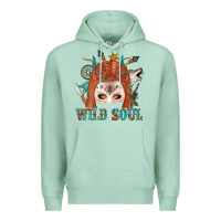 Seafoam Western İndian Wild Soul With Braid Hair Woman Premium Hoodie - BundleAndBundleShop