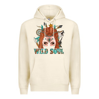 Tofu Western İndian Wild Soul With Braid Hair Woman Premium Hoodie - BundleAndBundleShop