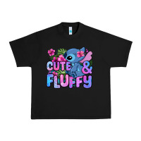 Black cute and fluffy stitch Urban Heavy Tee - Zillion Design Studio