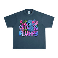 Midnight Navy cute and fluffy stitch Urban Heavy Tee - Zillion Design Studio