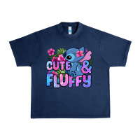 Navy cute and fluffy stitch Urban Heavy Tee - Zillion Design Studio