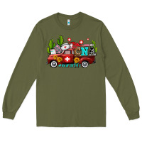 Army Green cna nurse truck with cactus and sunflowers Long Sleeve Tee - AdoDesignShop