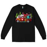 Black cna nurse truck with cactus and sunflowers Long Sleeve Tee - AdoDesignShop