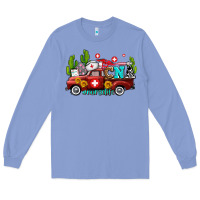 Colony Blue cna nurse truck with cactus and sunflowers Long Sleeve Tee - AdoDesignShop