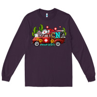 Plum cna nurse truck with cactus and sunflowers Long Sleeve Tee - AdoDesignShop