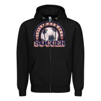 Black soccer rainbow Zipper Hoodie - JahusDesignShop