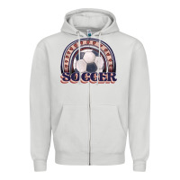 Dove Grey soccer rainbow Zipper Hoodie - JahusDesignShop