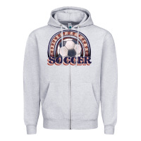 Heather Grey soccer rainbow Zipper Hoodie - JahusDesignShop