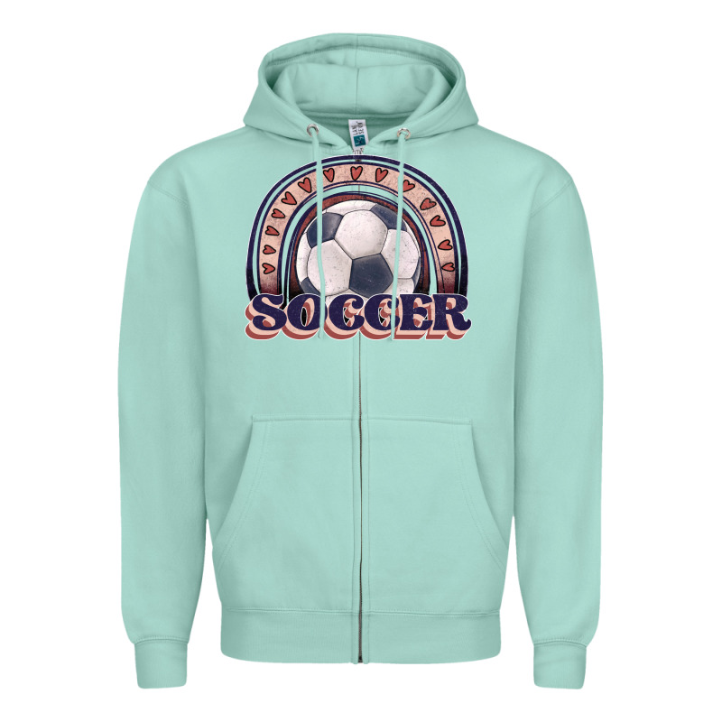 Soccer Rainbow Zipper Hoodie by JahusDesignShop | Teevron