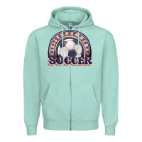 Seafoam soccer rainbow Zipper Hoodie - JahusDesignShop