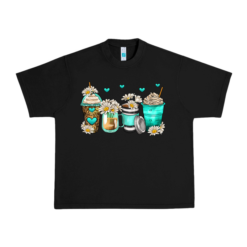 Daisy Coffee Cups Urban Heavy Tee by Zillion Design Studio | Teevron