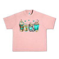 Salmon daisy coffee cups Urban Heavy Tee - Zillion Design Studio