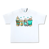 White daisy coffee cups Urban Heavy Tee - Zillion Design Studio