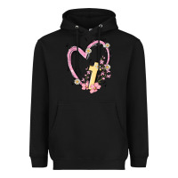Black heart cross Heavyweight Hoodie - MaliasSmallBusiness