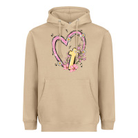 Mushroom heart cross Heavyweight Hoodie - MaliasSmallBusiness