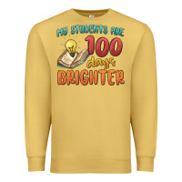 Antique Gold my students 100 days brighter Premium Sweatshirt - MaliasSmallBusiness
