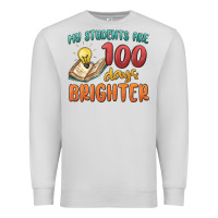 Dove Grey my students 100 days brighter Premium Sweatshirt - MaliasSmallBusiness