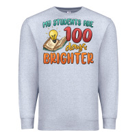 Heather Grey my students 100 days brighter Premium Sweatshirt - MaliasSmallBusiness