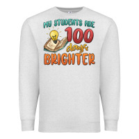 Oatmeal Heather my students 100 days brighter Premium Sweatshirt - MaliasSmallBusiness