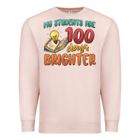 Pale Pink my students 100 days brighter Premium Sweatshirt - MaliasSmallBusiness