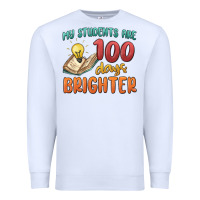 White my students 100 days brighter Premium Sweatshirt - MaliasSmallBusiness