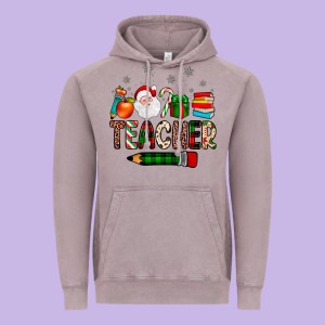 Teacher Christmas Vintage Hoodie Designed By Jahusdesignshop