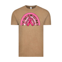 Vintage Coffee breast cancer rainbow Vintage Tee - RanaPortraitStore