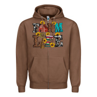 Chestnut western farm life Zipper Hoodie - Artiststas