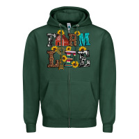 Sports Green western farm life Zipper Hoodie - Artiststas