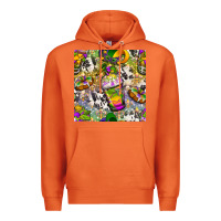 Carrot Mardi Gras coffee cups and donut with cowhide Premium Hoodie - BundleAndBundleShop