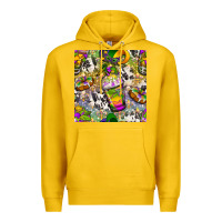 Lemon Mardi Gras coffee cups and donut with cowhide Premium Hoodie - BundleAndBundleShop