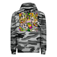Slate Camo Mardi Gras coffee cups and donut with cowhide Premium Hoodie - BundleAndBundleShop