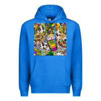 True Royal Mardi Gras coffee cups and donut with cowhide Premium Hoodie - BundleAndBundleShop