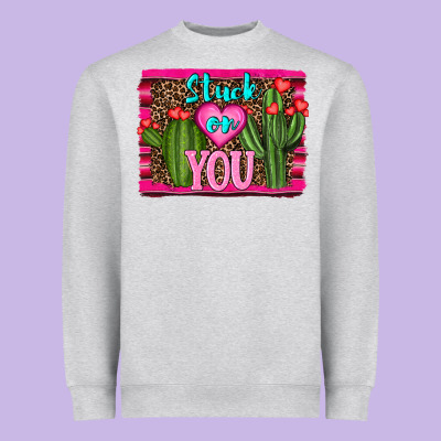 Stuck On You Cactus Heavyweight Sweatshirt Designed By Ranaportraitstore